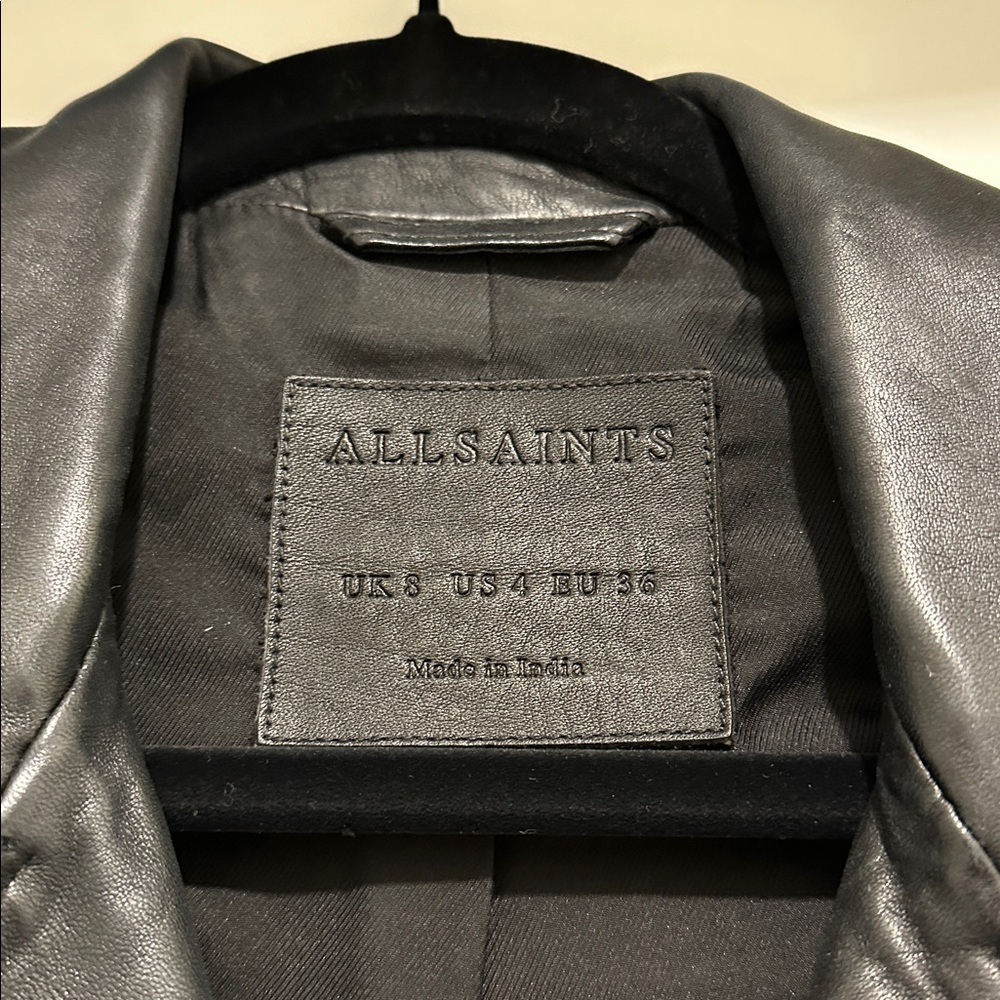 AllSaints Balfern Leather Biker Jacket - Picture 2 of 3